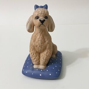 Vintage 1987 Franklin Mint World Of Puppies Poodle Dog Figurine